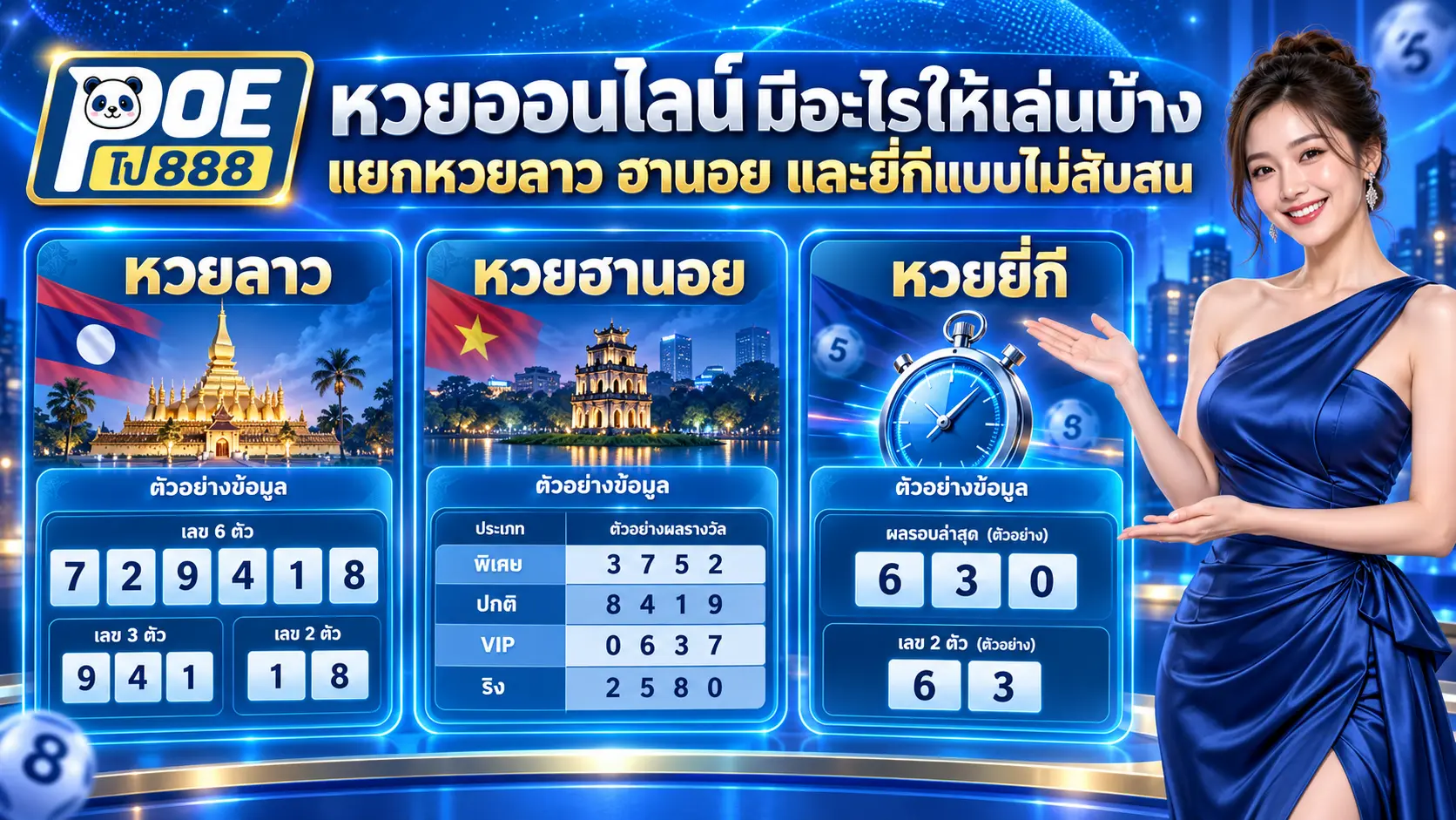 หวยออนไลน์มีอะไรให้เล่นบ้าง แยกหวยลาว ฮานอย และยี่กีแบบไม่สับสน